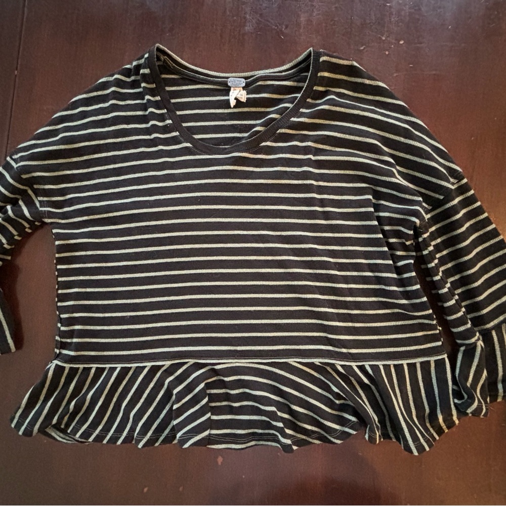 We The Free | Round About Tee | Black‎ Stripe Oversized | Women’s Small View 2